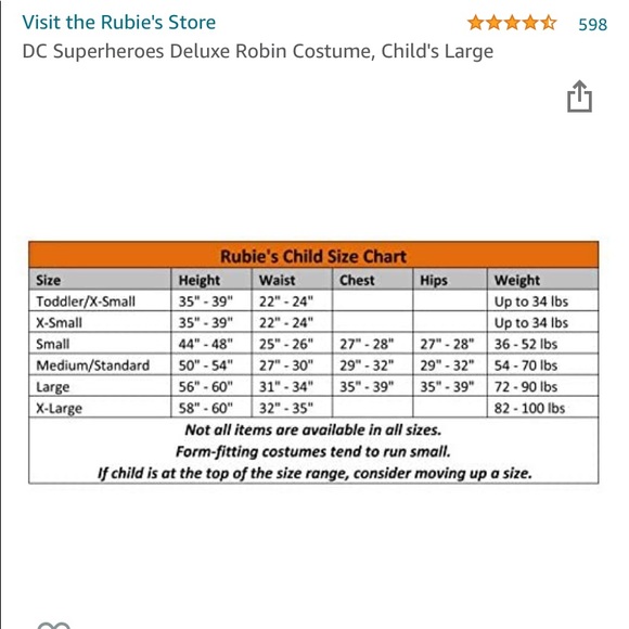 DC Superheroes Deluxe Robin Costume, Child's Large - Picture 14 of 14